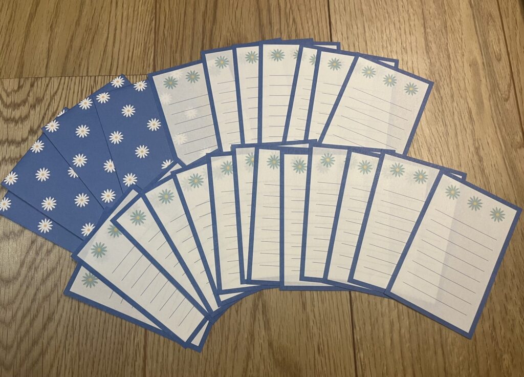 ミニレター,100均