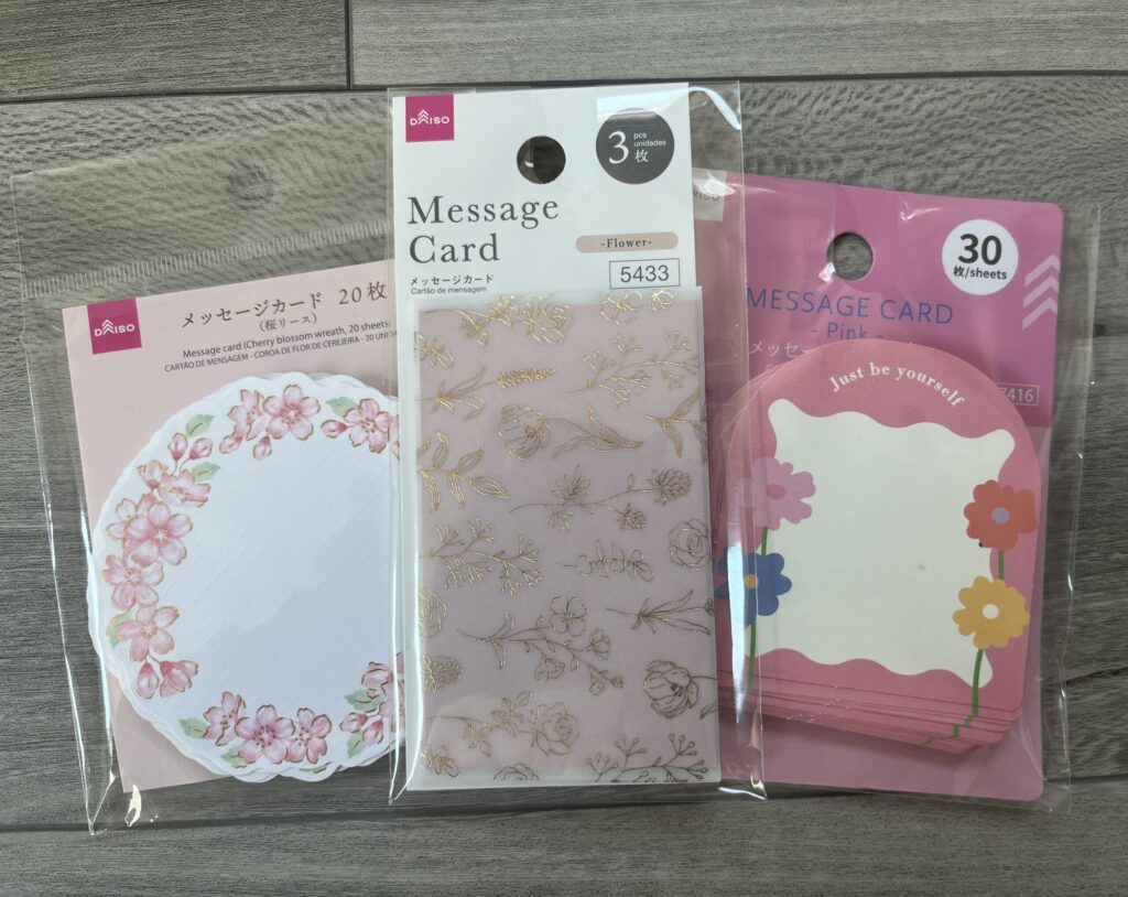 ミニレター,100均