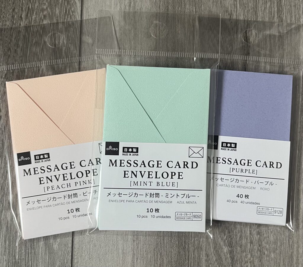 ミニレター,100均