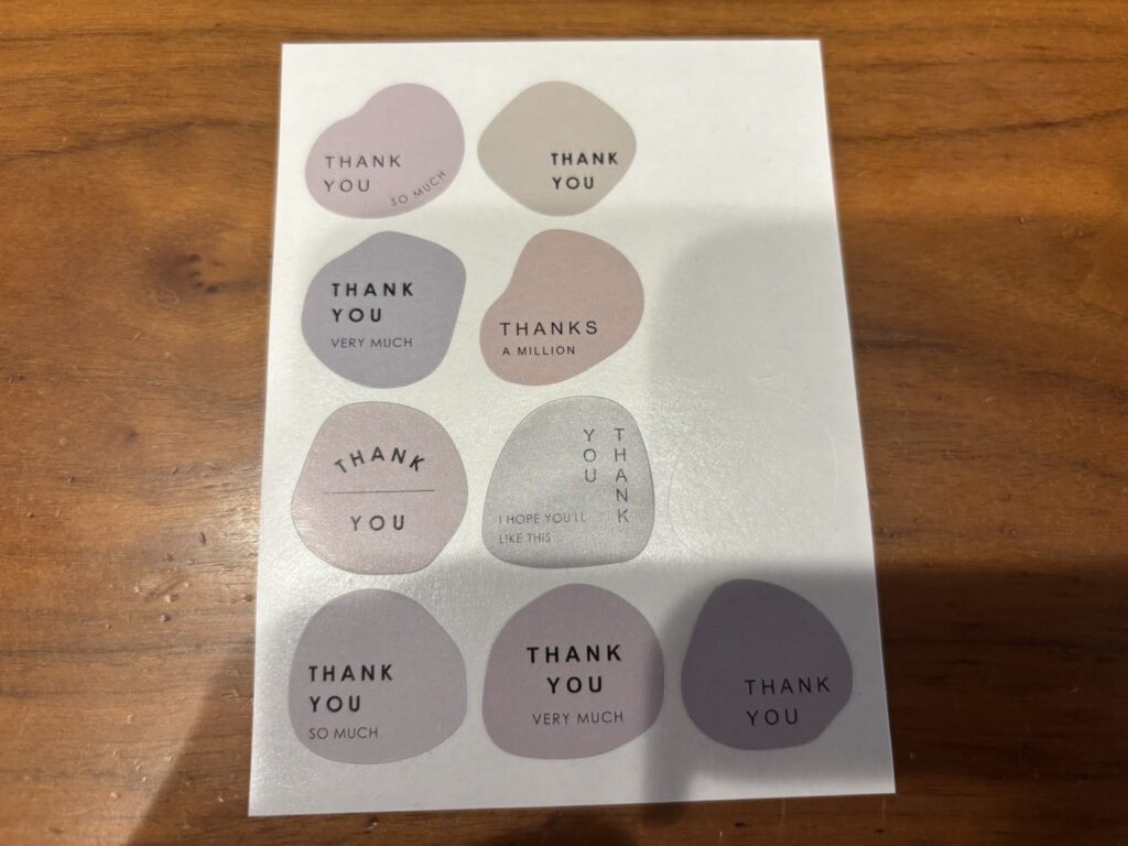 おせわになりましたシール,100均