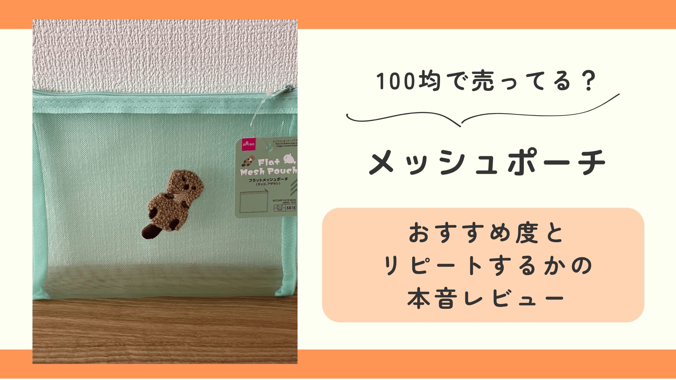 メッシュポーチ,100均