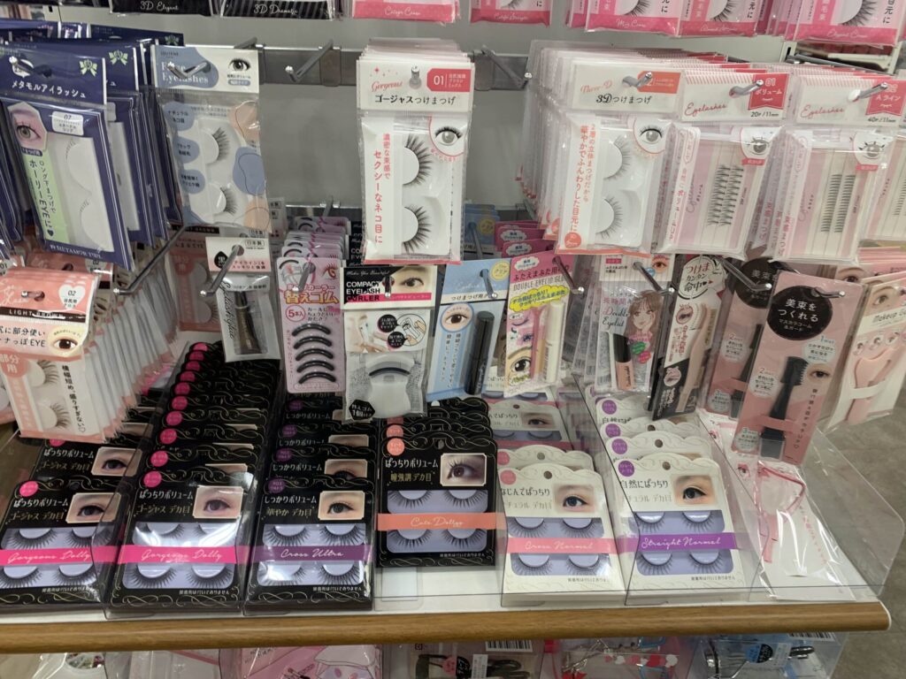 つけまつげ,のり,100均
