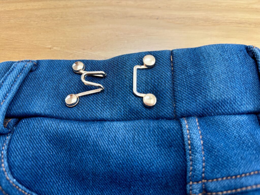 100均,デニムズボン,ウエスト,詰める