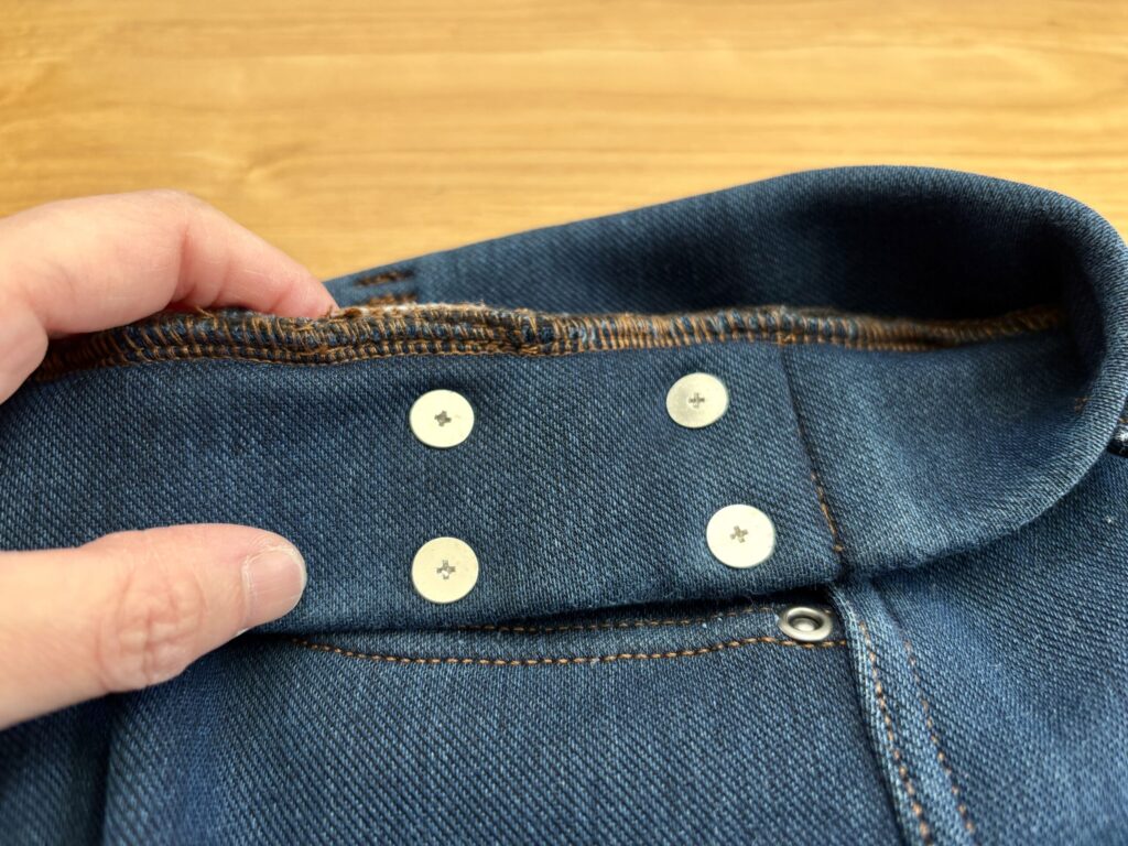 100均,デニムズボン,ウエスト,詰める