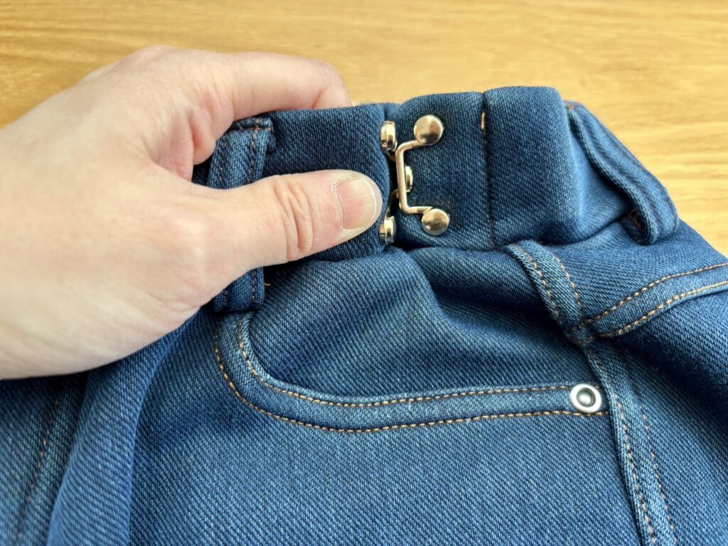 100均,デニムズボン,ウエスト,詰める