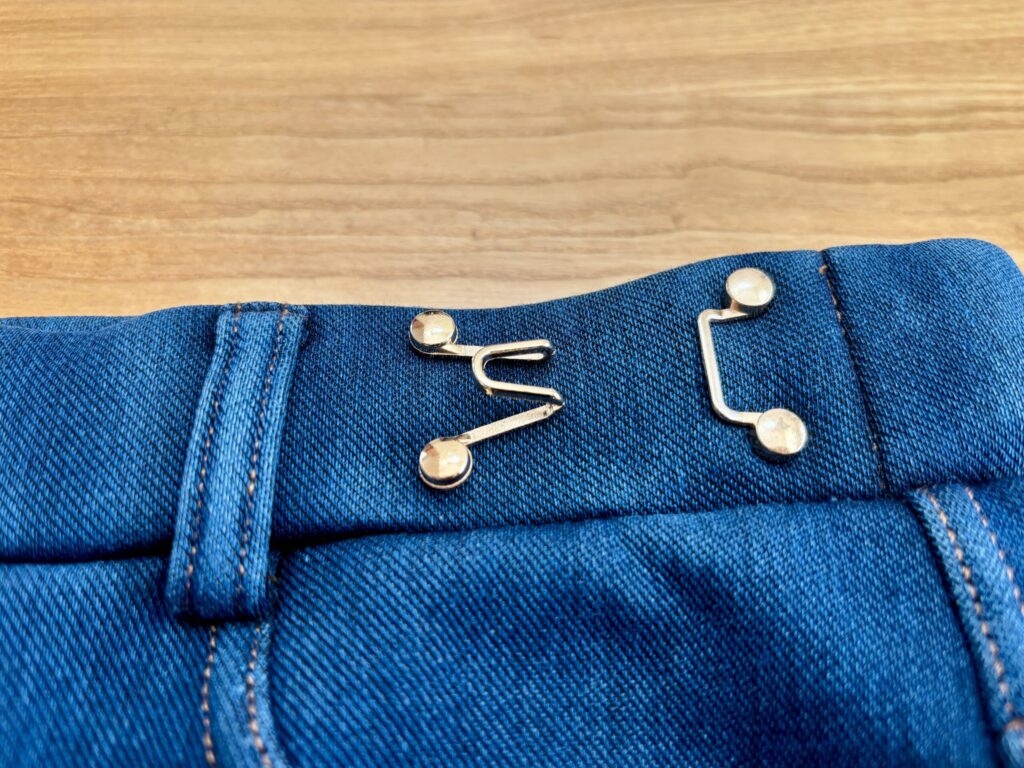 100均,デニムズボン,ウエスト,詰める